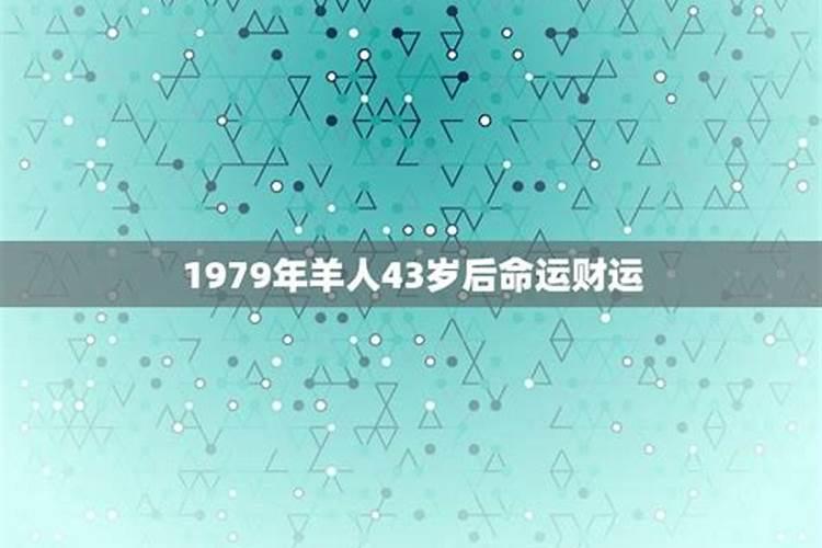 1979年羊人43岁后命运财运