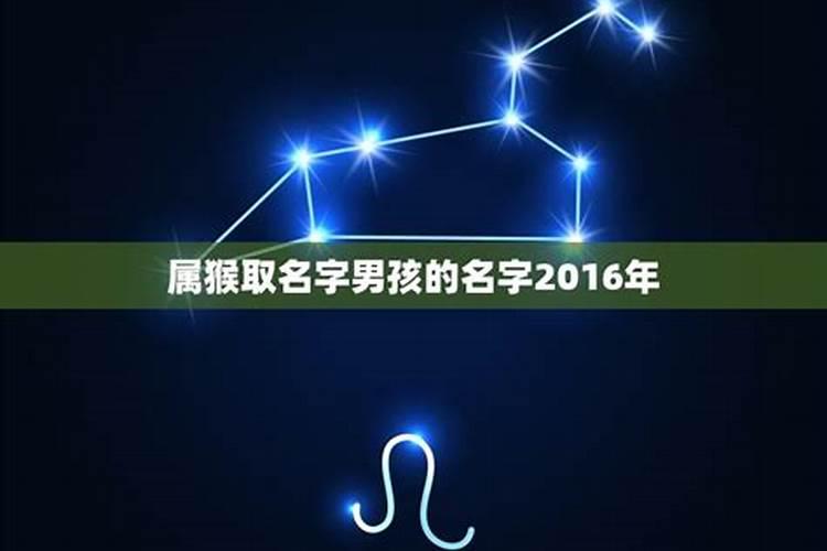 2016年属猴男孩起名姓马