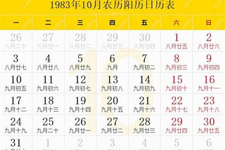 农历1983年10月23日是什么星座