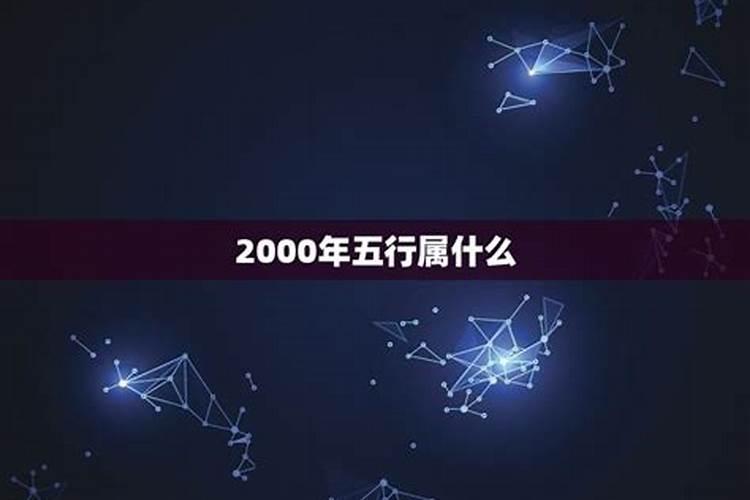 2000年属龙人五行属什么