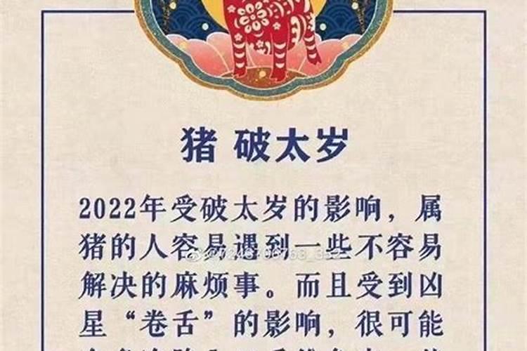 2022年猪太岁怎么解