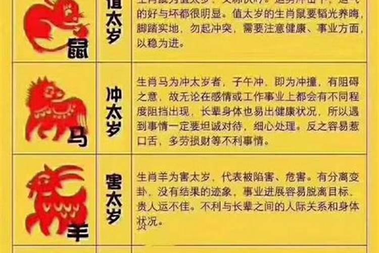 与太岁相冲的属相