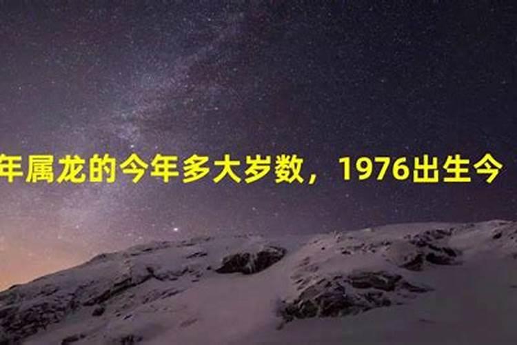 属龙的今年多大1976年多大了